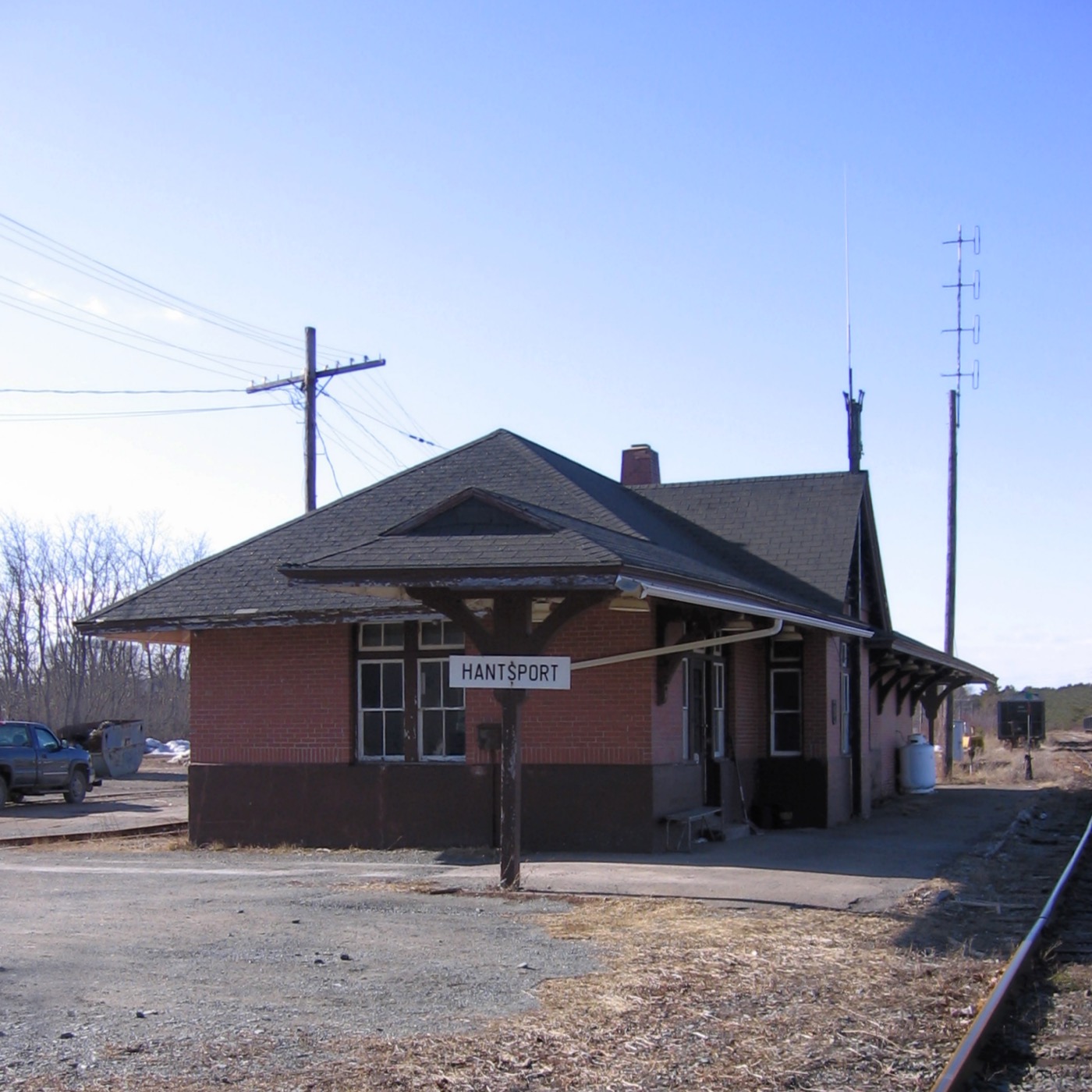 Historic railway station in Hantsport Nova Scotia